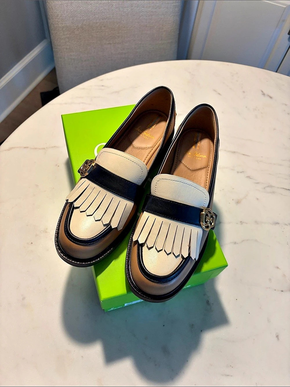 Sam Edelman Charlie Loafer Two-Tone Fringe US 7.5 M